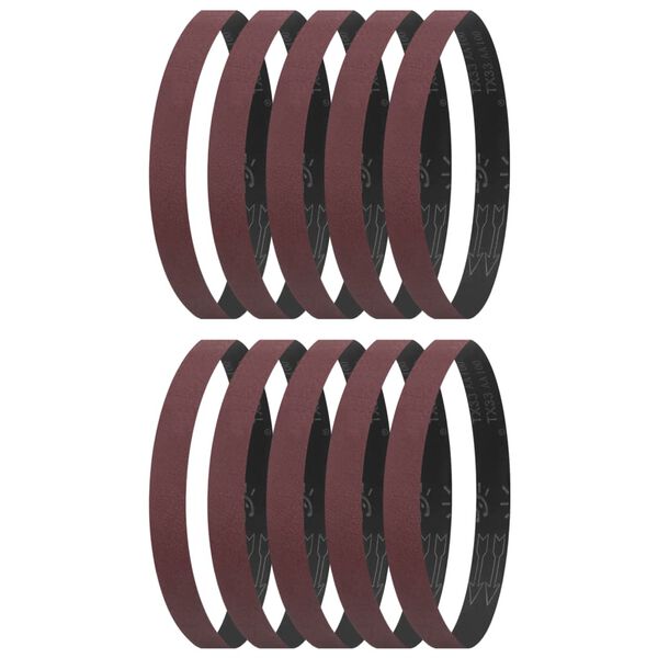 vidaXL Curele de șlefuire, 10 buc., P100, 40x760 mm