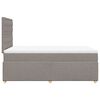 vidaXL Pat box spring cu saltea, taupe, 120x190 cm material textil