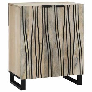 vidaXL Bufet Alb 60 x 33,5 x 75 cm Lemn de mango solid