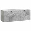 vidaXL Oglindă TV montată pe perete Gri Beton 78,5 x 31 x 30 cm
