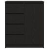 vidaXL Bufetă cu sertare Stejar negru 71x35x84 cm Lemn prelucrat