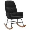 vidaXL Scaun balansoar, negru, catifea