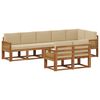 vidaXL Set de canapele de exterior 8 buc. Natural și Bej Poliester