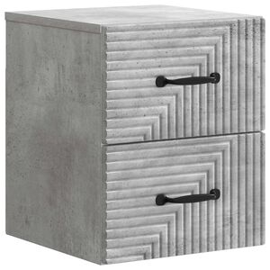 vidaXL Dulap de noapte suspendat cu sertar Gri Beton 34,5 x 33 x 40 cm