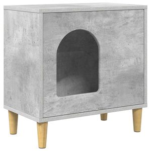 vidaXL Casa pentru pisici Gri Beton 51 x 30 x 52 cm Lemn prelucrat