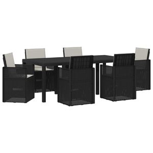 vidaXL Set de masă pentru grădină 7 pcs Antracit, Gri deschis PP