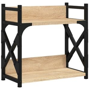 vidaXL Suport imprimantă 2 niveluri stejar sonoma 40x20x40 cm lemn