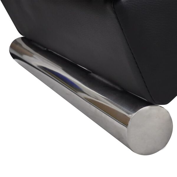 vidaXL Șezlong, negru, piele ecologică