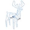 vidaXL Figurine ren de Crăciun cu cap mobil, alb rece, 76x42x87 cm