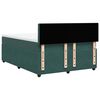 vidaXL Pat box spring cu saltea, verde &icirc;nchis, 140x190 cm, catifea