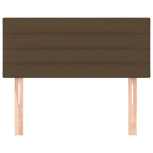 vidaXL Tăblie de pat, maro închis, 80x5x78/88 cm, textil