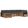 vidaXL Set de canapele de exterior 6 buc. Natural și Antracit