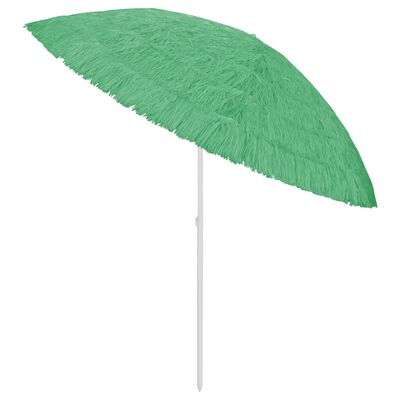 vidaXL Umbrelă de plajă Hawaii, verde, 300 cm
