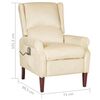 vidaXL Fotoliu de masaj rabatabil, crem, catifea