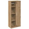 vidaXL Dulap de baie cu suport role, stejar artizanal, 39x22x90 cm
