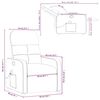 vidaXL Fotoliu rabatabil de masaj, crem, material textil