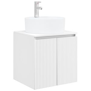 vidaXL Vanitate cu chiuvetă montată pe perete Alb 49,5 x 44,5 x 65 cm