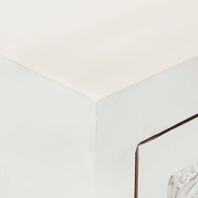 vidaXL Servantă, alb, 55x30x90 cm, lemn masiv de acacia