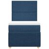 vidaXL Pat box spring cu saltea, albastru, 80x200 cm, textil