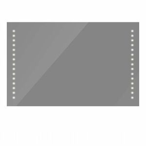 Oglindă de baie de perete, cu lumini LED, 100 x 60 cm (L x &icirc;)