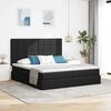 vidaXL Pat cu storage cu saltea Negru 180 x 200 cm Piele artificială