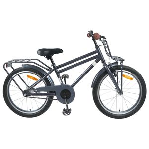 vidaXL Bicicletă pentru Copii 18 Inci pentru 5-7 ani Gri &icirc;nchis
