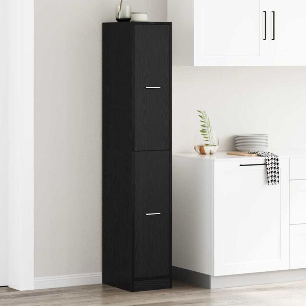 vidaXL Cabinet de Apotecă Stejar negru 30 x 41 x 174.5 cm