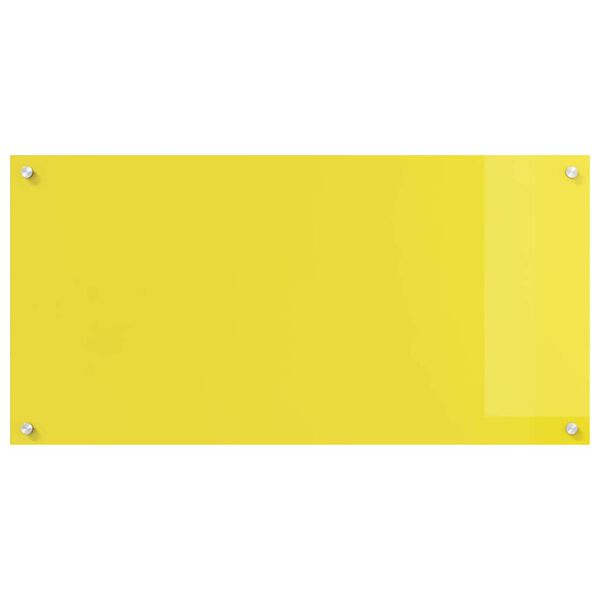 vidaXL Spate de bucătărie 2 pcs Galben 100 x 50 cm sticlă securizată