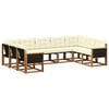vidaXL Set de canapele de exterior 9 buc. Natural și Crem