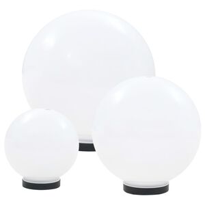vidaXL Lămpi bol cu LED 3 buc., sferice, 20/30/40 cm, PMMA
