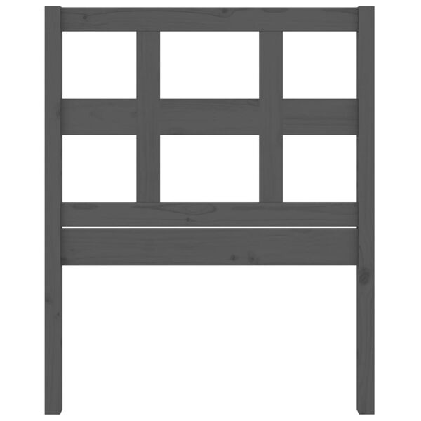 vidaXL Tăblie de pat, gri, 80,5x4x100 cm, lemn masiv de pin