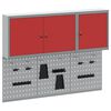 vidaXL Set dulap de unelte 5 buc. Roșu Oțel vopsit electrostatic
