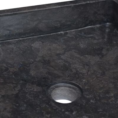 vidaXL Chiuvetă, negru, 40x40x10 cm, marmură