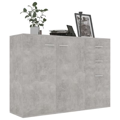 vidaXL Servantă, gri beton, 105 x 30 x 75 cm, PAL