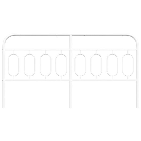 vidaXL Tăblie de pat de schimb metalică, alb, 193 cm