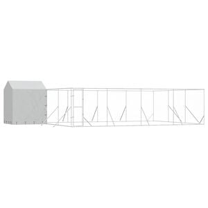 vidaXL Padoc exterior cu acoperiș argintiu 10x6x2,5 m oțel galvanizat
