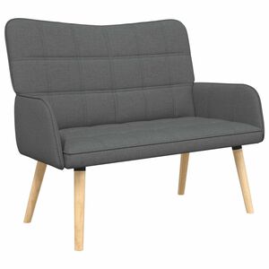vidaXL Canapea cu 2 locuri Gri &icirc;nchis 115 x 61 x 87 cm Țesătură