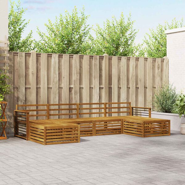 vidaXL Seturi de canapele 6 pcs natural Lemn Solid de Acacia