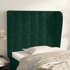 vidaXL Tăblie pat cu aripioare verde &icirc;nchis 103x23x118/128 cm catifea