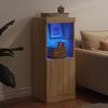 vidaXL Servantă cu lumini LED, stejar sonoma, 41x37x100 cm