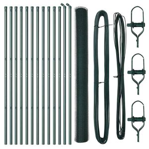 vidaXL St&acirc;lp de gard. Verde 25 x 1,5 m (plasă de 25 mm) Oțel