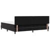 vidaXL Pat cu arcuri cu saltea cu headboard Negru 200 x 200 cm Catifea