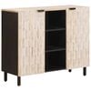 vidaXL Bufet Finisaj Alb Spălat 90 x 33 x 75 cm Lemn de mango solid