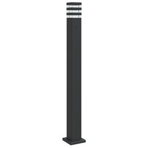 vidaXL Lampă exterioară de podea cu priză, negru, 110 cm, aluminiu