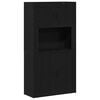 vidaXL Bufet Stejar Negru 80 x 33 x 150 cm Lemn prelucrat