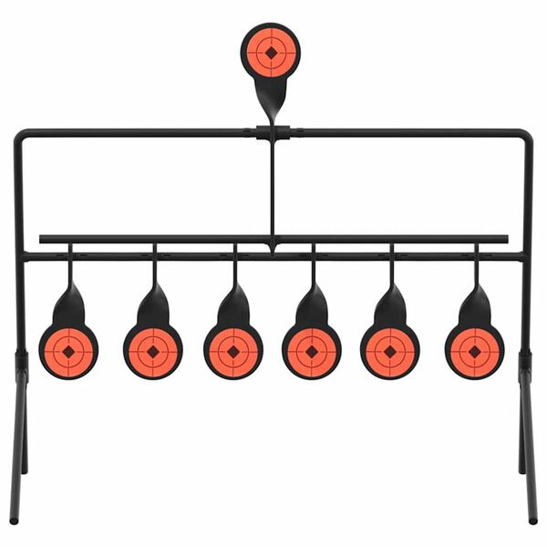 vidaXL Țintă care se resetează Negru 38 x 20,5 x 33 cm Oțel