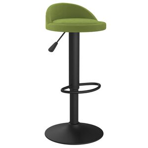 vidaXL Scaun de bar, verde deschis, catifea