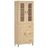 vidaXL Dulap &icirc;nalt, stejar sonoma, 69,5x34x180 cm, lemn compozit