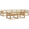 vidaXL Set de canapele de exterior 8 buc. Alb Lemn Solid de Acacia