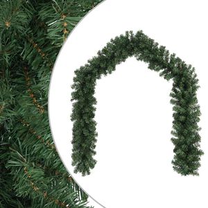 vidaXL Ghirlandă de Crăciun Verde 270 cm PVC